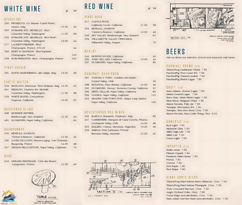 carnival drink menu 2025