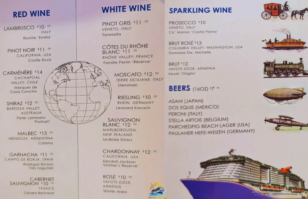 cost of drinks on carnival cruise