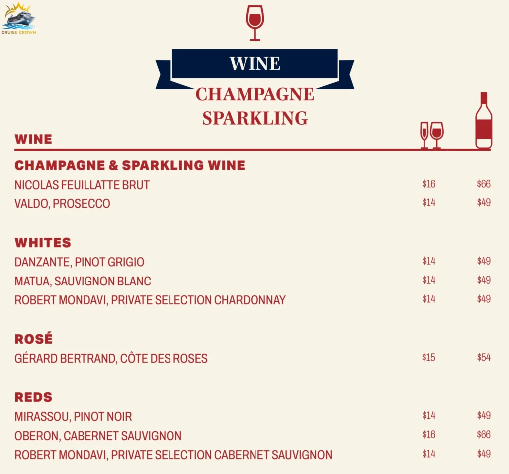 MSC All Star Sports Bar Menu
msc drink menu