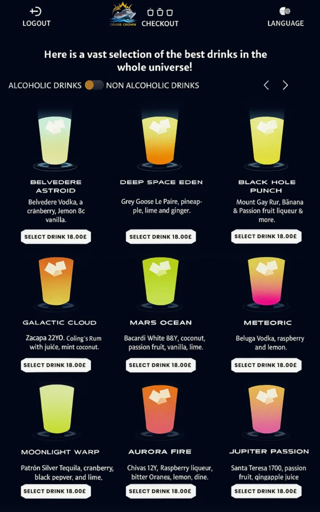 MSC Starship Club Menu
msc cruises drink prices 2025 