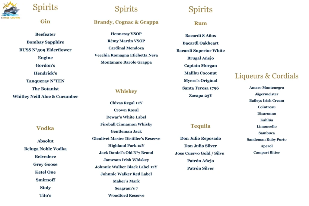 MSC Yacht Club Drink Menu 
msc drink menus