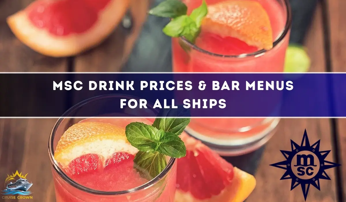 msc drinks menu 2025