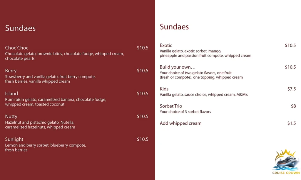MSC Jean Philippe Menu
msc drinks menu prices