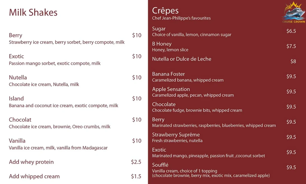 MSC Jean Philippe Menu
msc bar menu