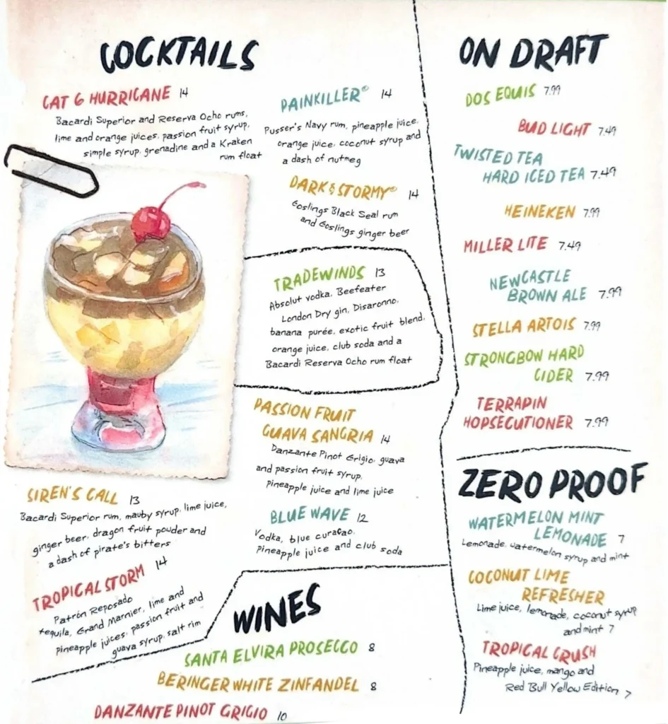 Royal Caribbean Basecamp bar menu
Star of the Seas Bar Menus
