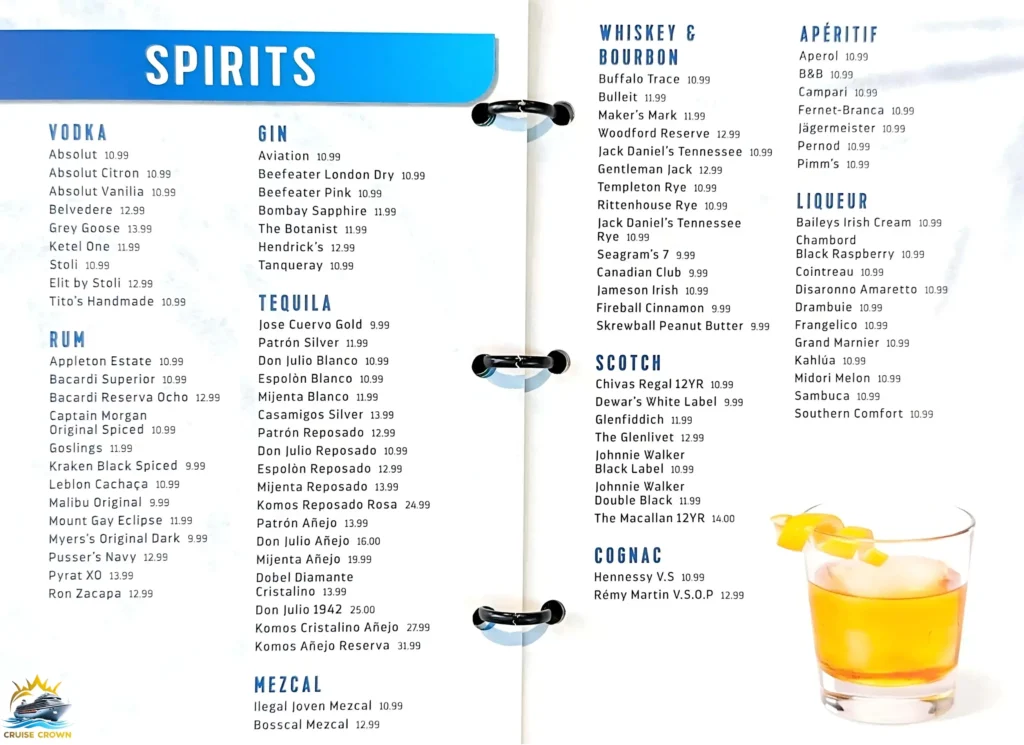 Royal Caribbean Drink Prices
Star of the Seas Bar Menus