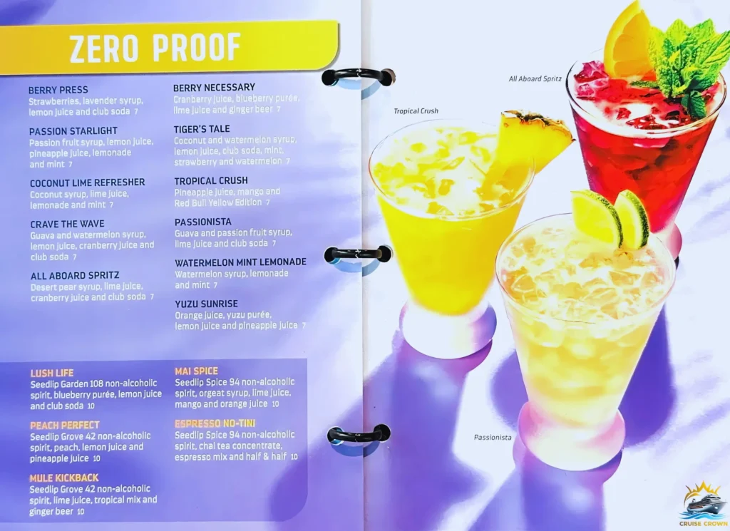 Royal Caribbean Drink Prices
Star of the Seas Bar Menus