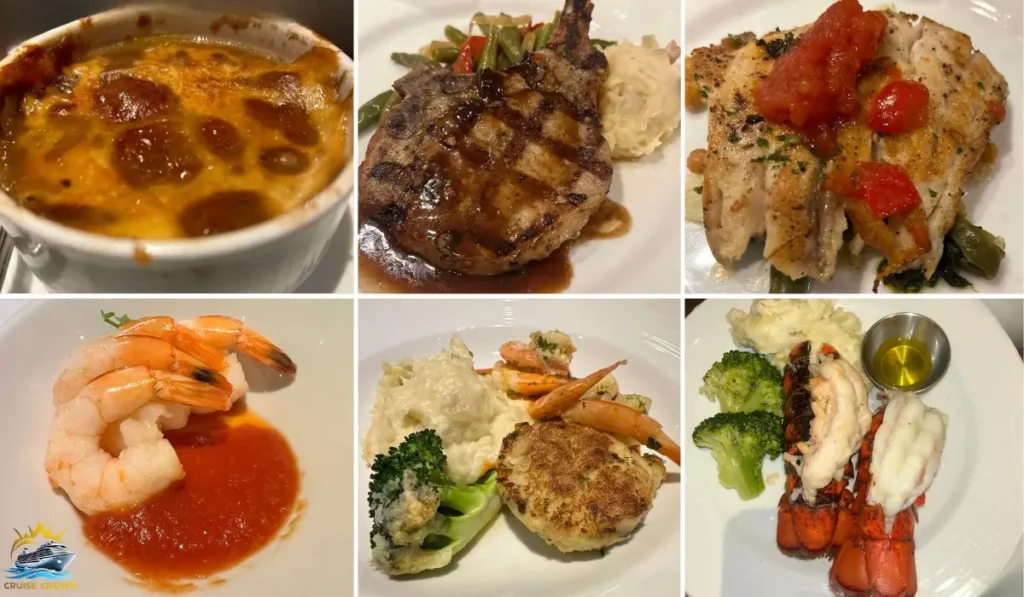 Carnival Main Dining Room food 