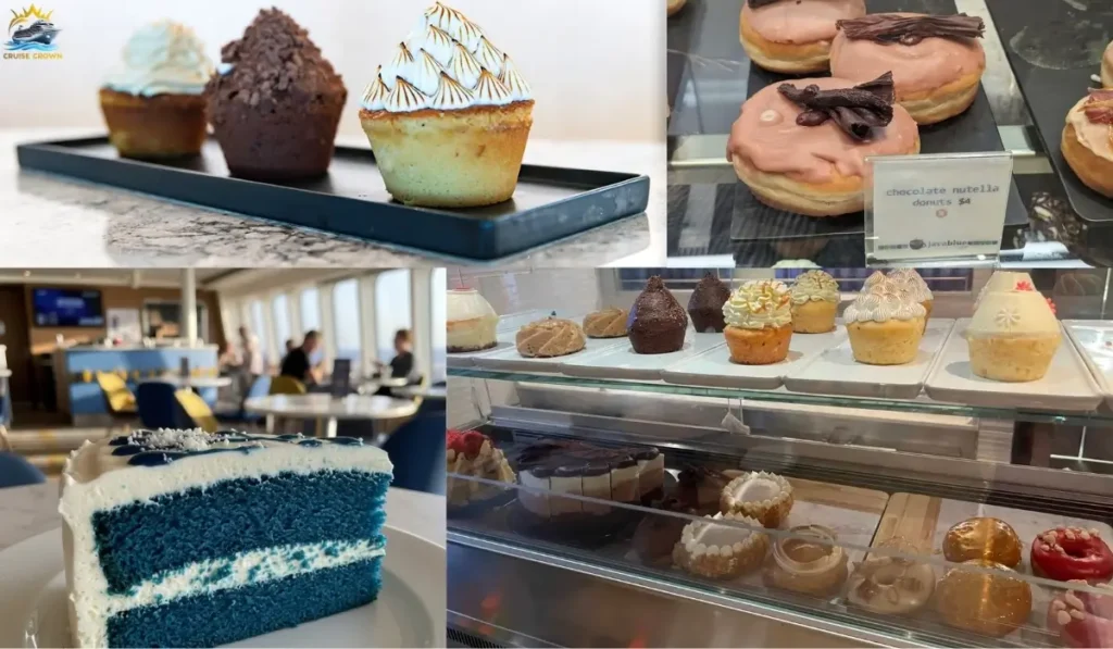 Carnival Cruise Java Blue Cafe Menus with different snacks