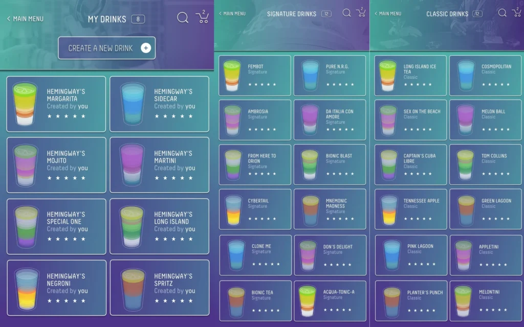 Royal Caribbean Bionic bar menus
price of drinks on royal Caribbean
