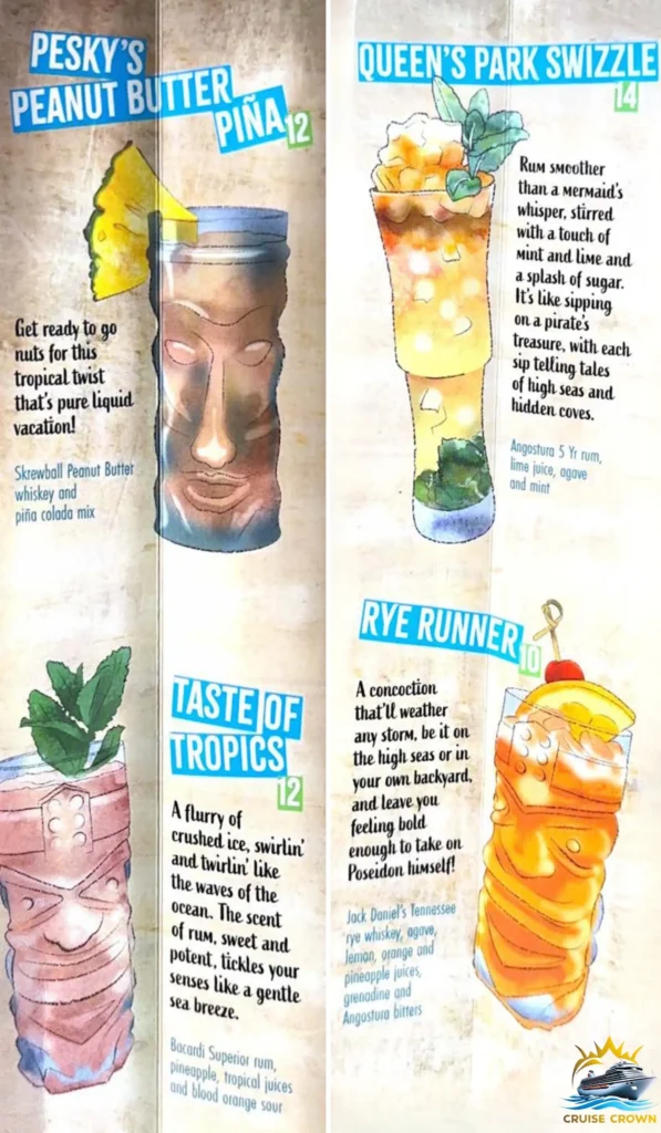 Pesky Parrot Utopia of the Seas menu
cost of drinks on royal Caribbean