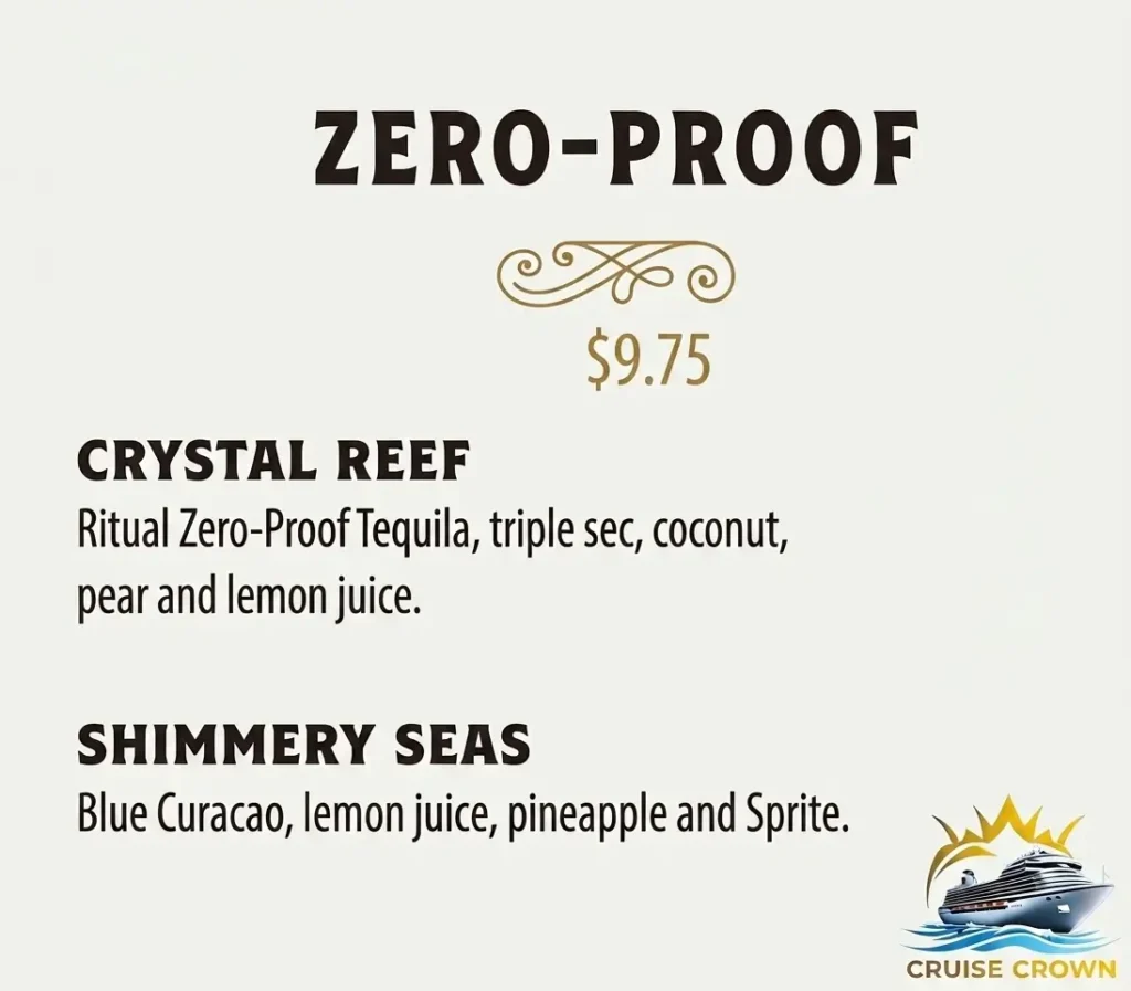 Carnival Golden Mermaid Menu 3