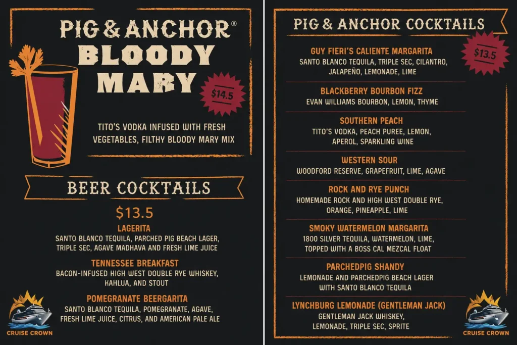 Carnival Guy’s Pig & Anchor Smokehouse Menu 1