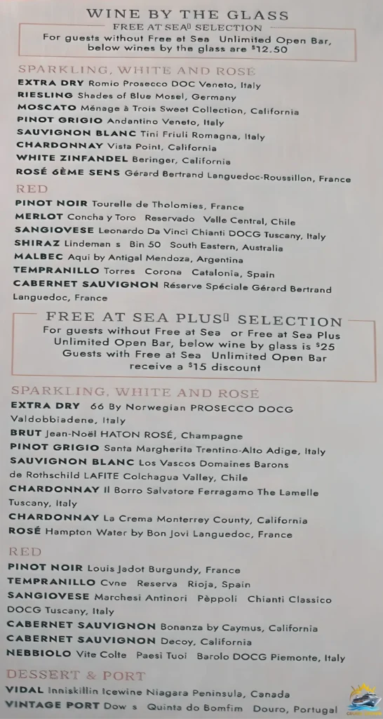 NCL The Local Bar Menu 3