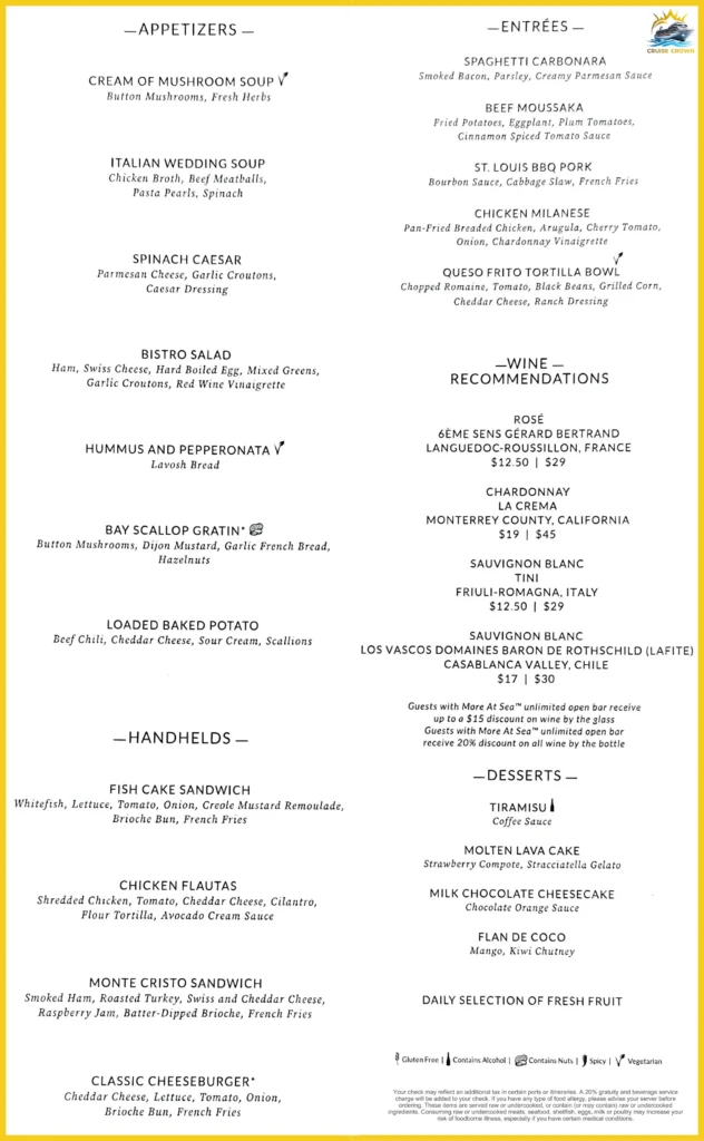 NCL Lunch Menu 3