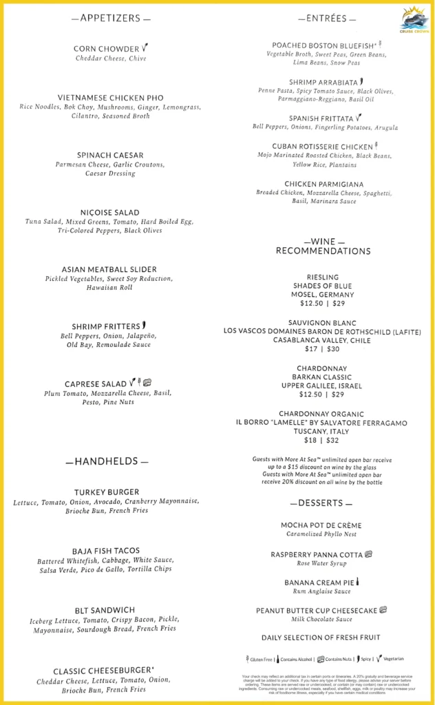 NCL Lunch Menu 2